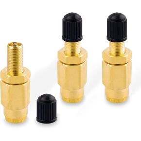 1/4" Air Inflation Schrader Valve Adapter with Push To Connect(DOT Approved) for 1/4" OD Air Line Tubing, Air Bags Spring Suspension for Semi Truck Trailers（3 Pack)