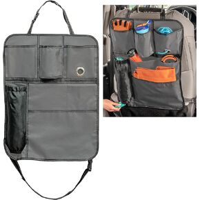 High Road BackPockets Seat Back Organizer - Back of Seat Organizer and Seat Protector with Storage Pockets and Bag Dispensers for Car, SUV, Truck or Van