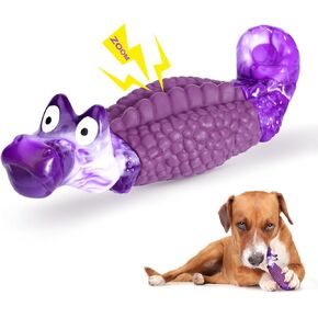 HGB Tough Dog Chew Toys for Aggressive Chewers, Squeaky Indestructible Dog Toy to Keep Them Busy & Reduce Boredom for Medium, Large Breed
