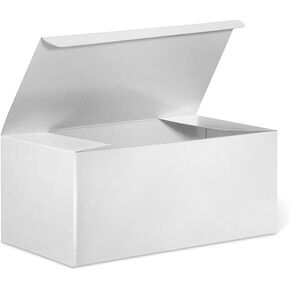 Premium Clay Coated Kraft Paperboard White Non-Window Lock Corner Bakery Box, 9 Length x 5 Width x 4 Height (Case S964 S964 in Saudi Arabia