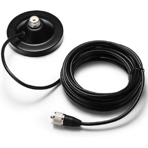 Radioddity RAM5 CB/VHF/UHF/HF Ham Radio Antenna Magnet Mount SO-239 Connection 16.4Ft Long Coaxial Cable Compatible with PL-259 Plug Mobile Radio