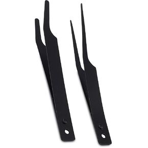 Entomology Forceps, Set of 2, for Delicate Entomology Work. Flexible Stainless-Steel - Bend & Re-Bend (Rainbow Titanium)