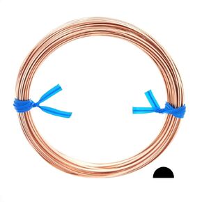 20 Gauge, 14/20 Rose Gold Filled Wire (Half Round) Dead Soft 14K Pink Gold Filled Wire Made in USA - 15FT by CRAFT WIRE