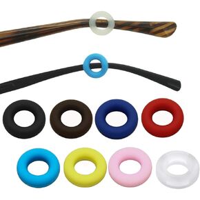 16 Pairs Silicone Glasses Legs Anti-Slip Ring Eyeglass Frame Grips Eyeglass Retainers Eyewear Comfort Replacement Tips Glasses Temple Tips (8 Colors)