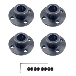 4Pcs Black 8mm Flange Coupling Connector, Rigid Guide Steel Model Coupler Accessory, Shaft Axis Fittings for DIY RC Model Motors