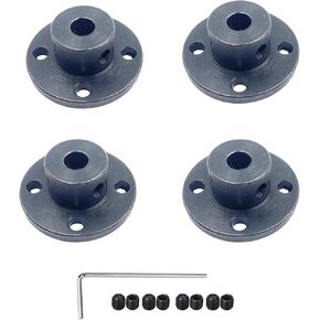 4Pcs Black 8mm Flange Coupling Connector, Rigid Guide Steel Model Coupler Accessory, Shaft Axis Fittings for DIY RC Model Motors in Kuwait