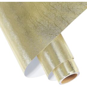لفة فينيل لاصقة من الفينيل المعدني المزخرف من WRAPXPERT مقاس 30.48 سم × 12.7 سم، لفة فينيل لاصقة دائمة من الذهب الشمبانيا للمشروعات اليدوية، ديكور المنزل جميع قطع الحرف اليدوية in Kuwait
