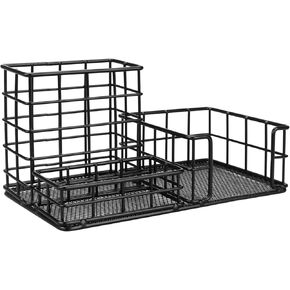 Mesh Pen Holder Office Stationery Storage Box Desk Accessories Storage Bins for Memo Folder Office Supplies Student Desktop or Closet Organizers and Storage Memo Holder Sticky Note Dispenser in Kuwait