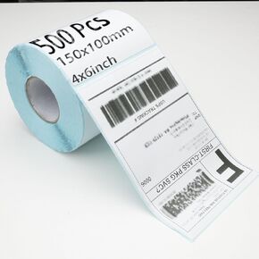 LOOKSEVEN 4" x 6" Thermal Lables Roll, Shipping Labels for Printer, 350 Labels per Roll, Compatible with Rollo,Zebra,MUNBYN(Not for DYMO), Waterproof, 1 Roll
