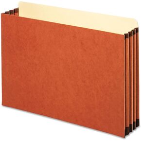 Pendaflex FC1526P File Cabinet Pockets, Straight Cut, 1 Pocket, Legal, Redrope (Box of 10)