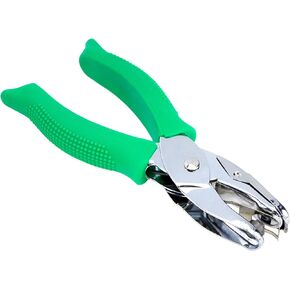 Handheld Hole Paper Punch 5mm Width Metal Hole Puncher with Rubber Grip Square Hole Punch