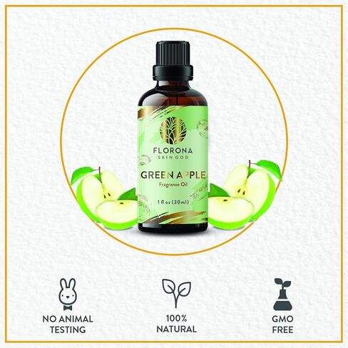 Florona Green Apple Premium Quality Fragrance Oil - 1 fl oz for Soap Making, Candle Making, Diffuser Aromatherapy in Kuwait