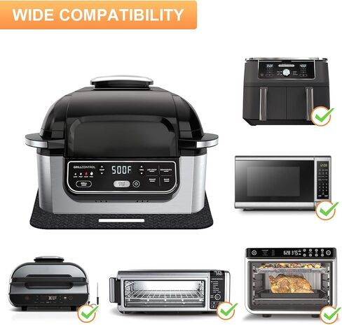 وسادة مقاومة للحرارة للمقلاة الهوائية مع وظيفة انزلاقية، قطعتان 15 * 18 بوصة حصيرة مقاومة للحرارة، حصيرة حماية للسطح متوافقة مع معظم مقلاة الهواء الكبيرة مقاس XL in Kuwait