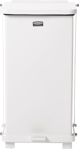 Rubbermaid Commercial Products Defenders Step-On Trash Can with Plastic Liner, 6.5-Gallon, White, Good with Infectious Waste in Doctors Office/Hospital/Medical/Healthcare Facilities in Saudi Arabia