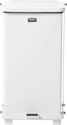 Rubbermaid Commercial Products Defenders Step-On Trash Can with Plastic Liner, 6.5-Gallon, White, Good with Infectious Waste in Doctors Office/Hospital/Medical/Healthcare Facilities in Saudi Arabia