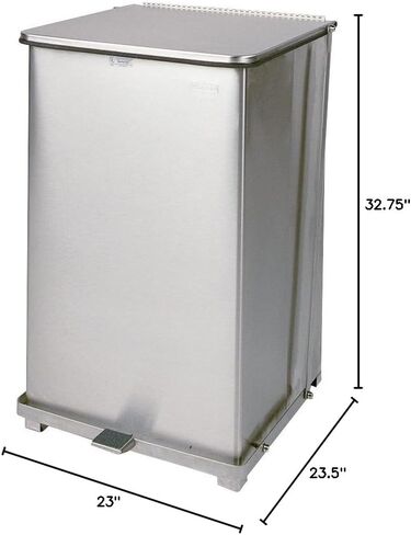 Rubbermaid Commercial Products Defenders Step-On Trash Can with Plastic Liner, 6.5-Gallon, White, Good with Infectious Waste in Doctors Office/Hospital/Medical/Healthcare Facilities in Saudi Arabia