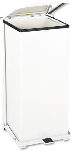 Rubbermaid Commercial Products Defenders Step-On Trash Can with Plastic Liner, 6.5-Gallon, White, Good with Infectious Waste in Doctors Office/Hospital/Medical/Healthcare Facilities in Saudi Arabia
