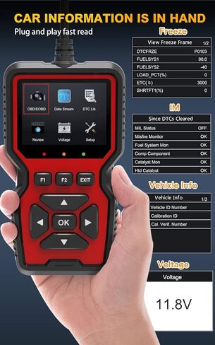 ماسح ضوئي V519 للسيارة Obd2 أداة تشخيص أخطاء السيارة متعددة الوظائف أداة تشخيصية قارئ رمز فحص تلقائي للمحرك Obdii Eobd CAN in Kuwait