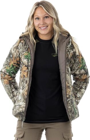 DOING SOMETHING GREAT Womens Reversible Puffer Jacket in Kuwait