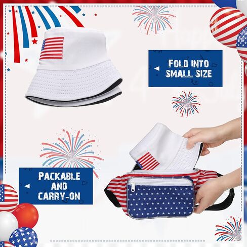 4 Pieces Bucket Hat American Flag and Solid Color Reversible Bucket Hats Double Side Wear Patriotic Bucket Hat Cotton Packable Fisherman Hat Summer Hat for Men Women Labor in Saudi Arabia