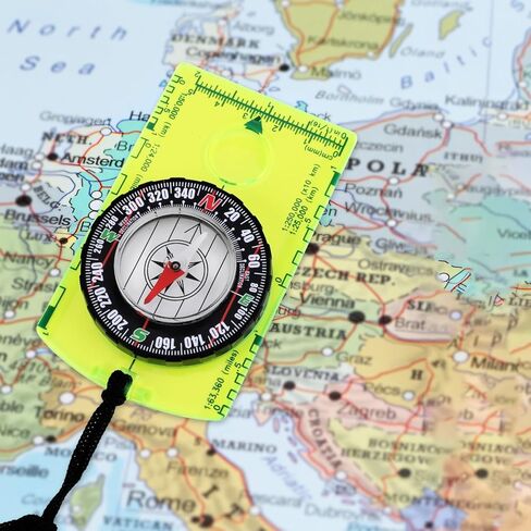 3 قطع بوصلة للمشي لمسافات طويلة مع 3 قطع صفارات تخييم 2 في 1 مع حبل، بوصلة توجيه احترافية لقراءة الخرائط، بوصلة كشفية للأطفال والكبار في حالات الطوارئ والمشي لمسافات طويلة على الظهر in Kuwait