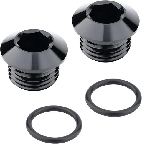 AN6 ORB O Ring AN6 Male Hex Head Socket Port Plug Block Off Fitting Black Aluminum, Pack of 2 in Saudi Arabia