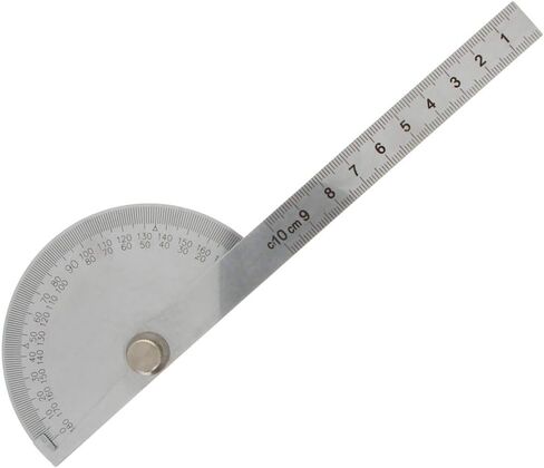Utoolmart Stainless Steel Protractor 180 Degrees Round Head Angle Finder with 10cm / 3.9-inch Adjustable Arm for Woodworking Drawing in Saudi Arabia