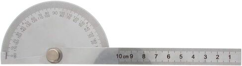 Utoolmart Stainless Steel Protractor 180 Degrees Round Head Angle Finder with 10cm / 3.9-inch Adjustable Arm for Woodworking Drawing in Saudi Arabia