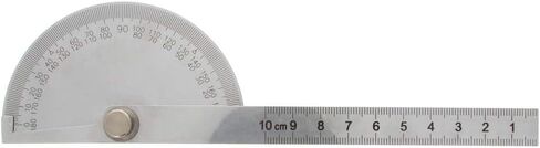 Utoolmart Stainless Steel Protractor 180 Degrees Round Head Angle Finder with 10cm / 3.9-inch Adjustable Arm for Woodworking Drawing in Saudi Arabia