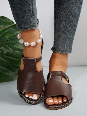 Verdusa Women's Cut Out Slide Sandals Open Toe Summer Flat Sandals Outdoor Shoes in Saudi Arabia