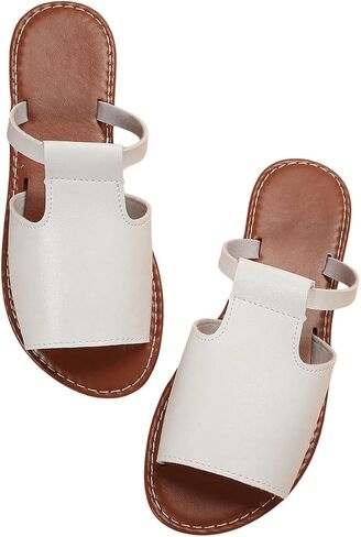 Verdusa Women's Cut Out Slide Sandals Open Toe Summer Flat Sandals Outdoor Shoes in Saudi Arabia