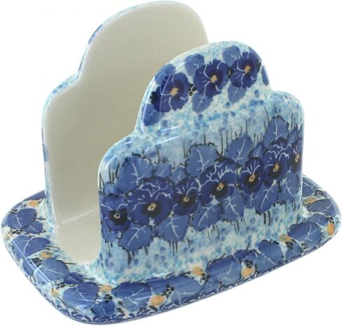 Blue Rose Polish Pottery Signature Garden Napkin Holder in Kuwait
