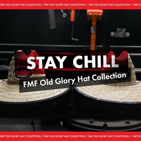 قبعة FMF Old Glory من القش - قبعة شمسية من القش ذات حافة عريضة لحارس الشاطئ - طبيعية للرجال والنساء in Kuwait