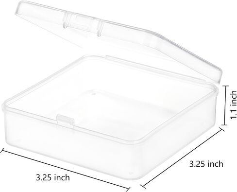 Nicunom 30 Pcs Mini Plastic Storage Containers Box, 3.2 x 3.2 In Small Beads Organizers Clear Mini Storage Boxes Case for Collecting Small Items, Game Pieces, Art Crafts Accessories in Saudi Arabia