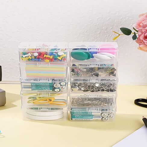 Nicunom 30 Pcs Mini Plastic Storage Containers Box, 3.2 x 3.2 In Small Beads Organizers Clear Mini Storage Boxes Case for Collecting Small Items, Game Pieces, Art Crafts Accessories in Saudi Arabia