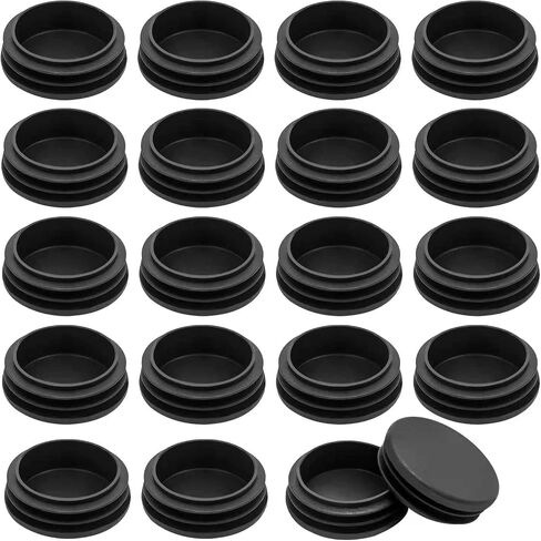 Round Plastic Plug 1 1/4 Inch 20Pcs Black Plastic End Caps for Round Tubing in Saudi Arabia