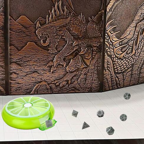 Mini DND Dice Set，Portable Rotary Dice Roller DND Mini Metal Dice Set, Perfect for Dungeons & Dragons, Tabletop RPGs, and Card Games（Silver） in Saudi Arabia