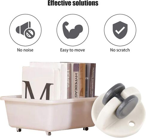 عجلات لاصقة عالمية، عجلات لاصقة، بكرة لصق ذاتية، بكرات بلاستيكية صغيرة لاصقة، للأثاث، صندوق تخزين، كرتون، حاوية، صندوق، محمول/قابل للغسل/متحرك/غير دوار/بدون حفر/سهل التركيب (8 قطع) in Kuwait