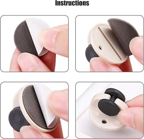 عجلات لاصقة عالمية، عجلات لاصقة، بكرة لصق ذاتية، بكرات بلاستيكية صغيرة لاصقة، للأثاث، صندوق تخزين، كرتون، حاوية، صندوق، محمول/قابل للغسل/متحرك/غير دوار/بدون حفر/سهل التركيب (8 قطع) in Kuwait