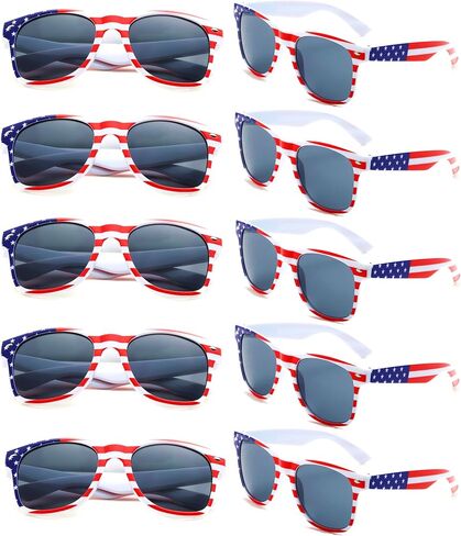 نظارات شمسية Fsmiling Bulk American Flag نظارات شمسية وطنية - 10 عبوات in Kuwait