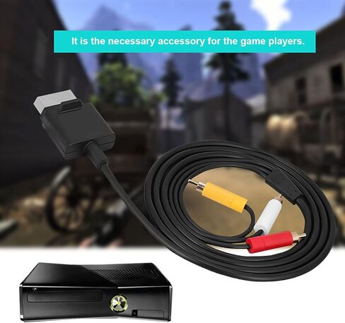1.8m AV Cable Audio Video Cord, Component ABS Cord for Xbox 360 Slim, Audio Cable Video Cord for The Game Players Replacement, AV Cable in Saudi Arabia