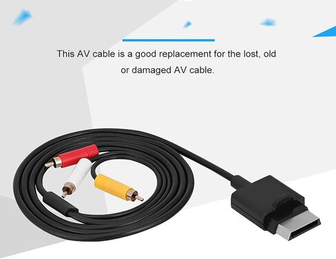 1.8m AV Cable Audio Video Cord, Component ABS Cord for Xbox 360 Slim, Audio Cable Video Cord for The Game Players Replacement, AV Cable in Saudi Arabia