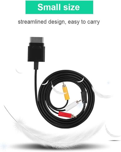1.8m AV Cable Audio Video Cord, Component ABS Cord for Xbox 360 Slim, Audio Cable Video Cord for The Game Players Replacement, AV Cable in Saudi Arabia