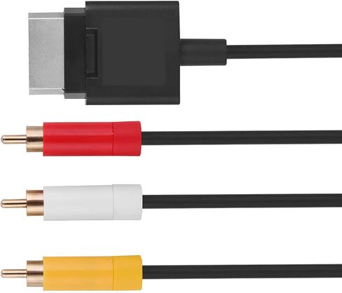 1.8m AV Cable Audio Video Cord, Component ABS Cord for Xbox 360 Slim, Audio Cable Video Cord for The Game Players Replacement, AV Cable in Saudi Arabia