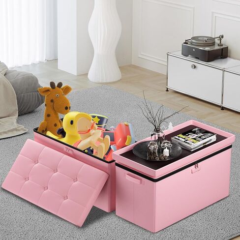 Tamfile 30 بوصة مقعد تخزين قابل للطي مع قفل، حماية الخصوصية، مقعد تخزين لغرفة النوم والممر، نهاية بني مقاوم للحريق من مقعد السرير مع مقعد مبطن بالرغوة، مقعد مسند قدم طويل in Kuwait