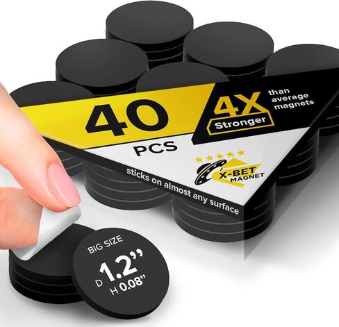 Magnetic Dots - Self Adhesive Magnet Dots (0.8" x 0.8") - Peel & Stick Magnetic Circles - Industrial Flexible Sticky Magnets - Sheets is Alternative, Stickers, Strip and Magnetic Tape (120 Pcs) in Kuwait