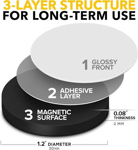 Magnetic Dots - Self Adhesive Magnet Dots (0.8" x 0.8") - Peel & Stick Magnetic Circles - Industrial Flexible Sticky Magnets - Sheets is Alternative, Stickers, Strip and Magnetic Tape (120 Pcs) in Kuwait
