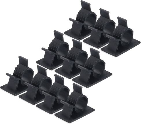 MECCANIXITY 30Pcs Adhesive Cable Management Clip PE Cord Clamps 10-13mm Adjustable for USB Cords Mouse Cables Network Cable White in Kuwait