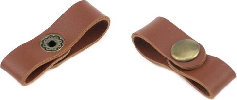 20 قطعة من أشرطة الكابلات الجلدية وربطات الكابلات ومنظمات الكابلات وإدارة الأسلاك لتنظيم أسلاك سماعات الرأس وكابل USB - بني in Kuwait