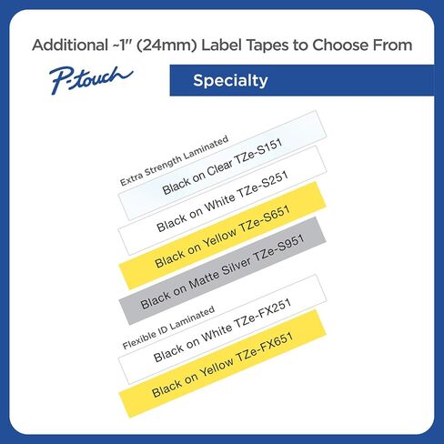 Brother P-touch TZe-PR851 Black Print on Premium Glitter Gold Laminated Tape 24mm (0.94") wide x 8m (26.2’) long in Saudi Arabia